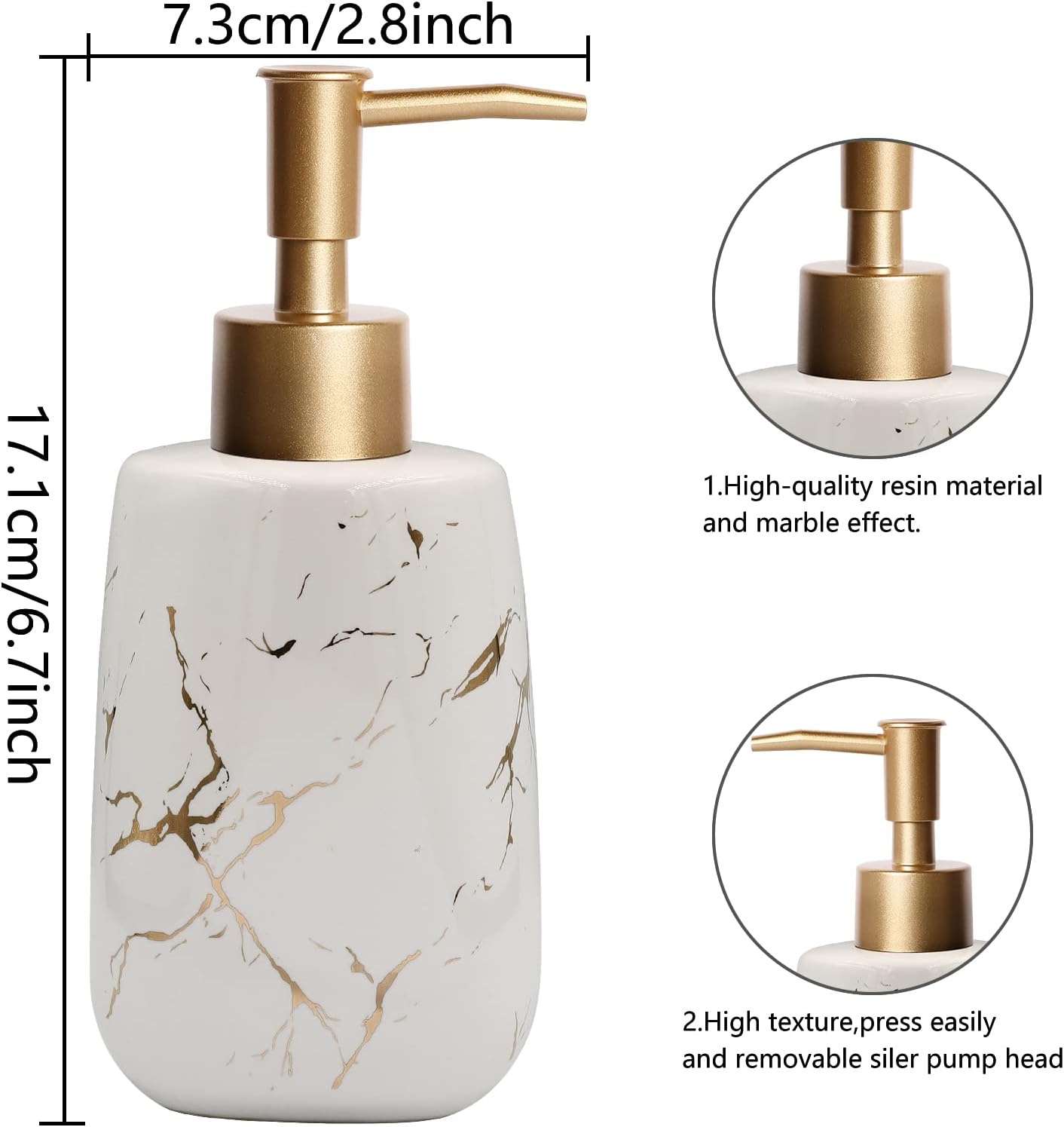 Qulable White Bathroom Accessories Set Complete, 4 Pcs Ceramic Bathroom Decorations Accessories Sets Includes Lotion Dispenser, 2 Tumblers and Soap Dish for Bath Decor, Countertop Vanity Organize