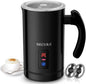 Secura Electric Milk Frother, Automatic Milk Steamer Warm or Cold Foam Maker for Coffee, Cappuccino, Latte, Stainless Steel Milk Warmer with Strix Temperature Controls (Black)