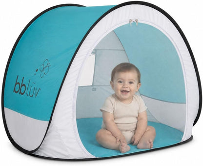bblüv Sunkitö Pop Up Baby Play Tent and Canopy Sun Shelter with SPF 50 + Mosquito Net, Perfect for Infant at The Beach, Park, Camping or Playroom, Folds Flat for Easy Travel, Carry Bag Included