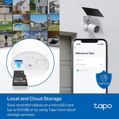 TP-Link Tapo Solar-Powered Security Camera Kit, 2K Wireless Battery Camera w/Solar Panel Base, Smart Person Detection, SD/Cloud Storage, Spotlight Color Night Vision, No Hub Needed (Tapo C410 KIT)