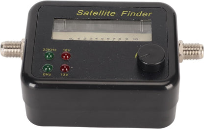 Haofy Satellite Finder Digital SAT Meter Signal Locator for C Band KU Band Tuning with 0.95-2.15GHz Range 75Ω Impedance ABS Material DC13-18V