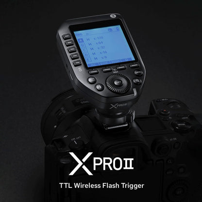 Godox XPROII-C 2.4G Wireless Flash Trigger Transmitter TTL Autoflash 1/8000s HSS Large LCD Screen 32 Channels 16 Groups Replacement for Canon Cameras