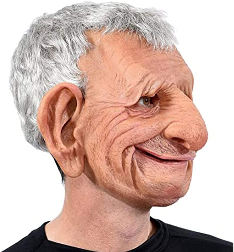Realistic Old Man Mask Latex Mask for Carnival Halloween Cosplay Party Costume Masquerade Props