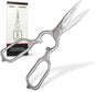 Kitchen Scissors – All Steel, Come-Apart, Dishwasher Safe | Heavy-duty 3Cr14 steel shears. Serrated edge cuts poultry, herbs & seafood. 5-in-1 multi-tool. Opens bottles & cans.