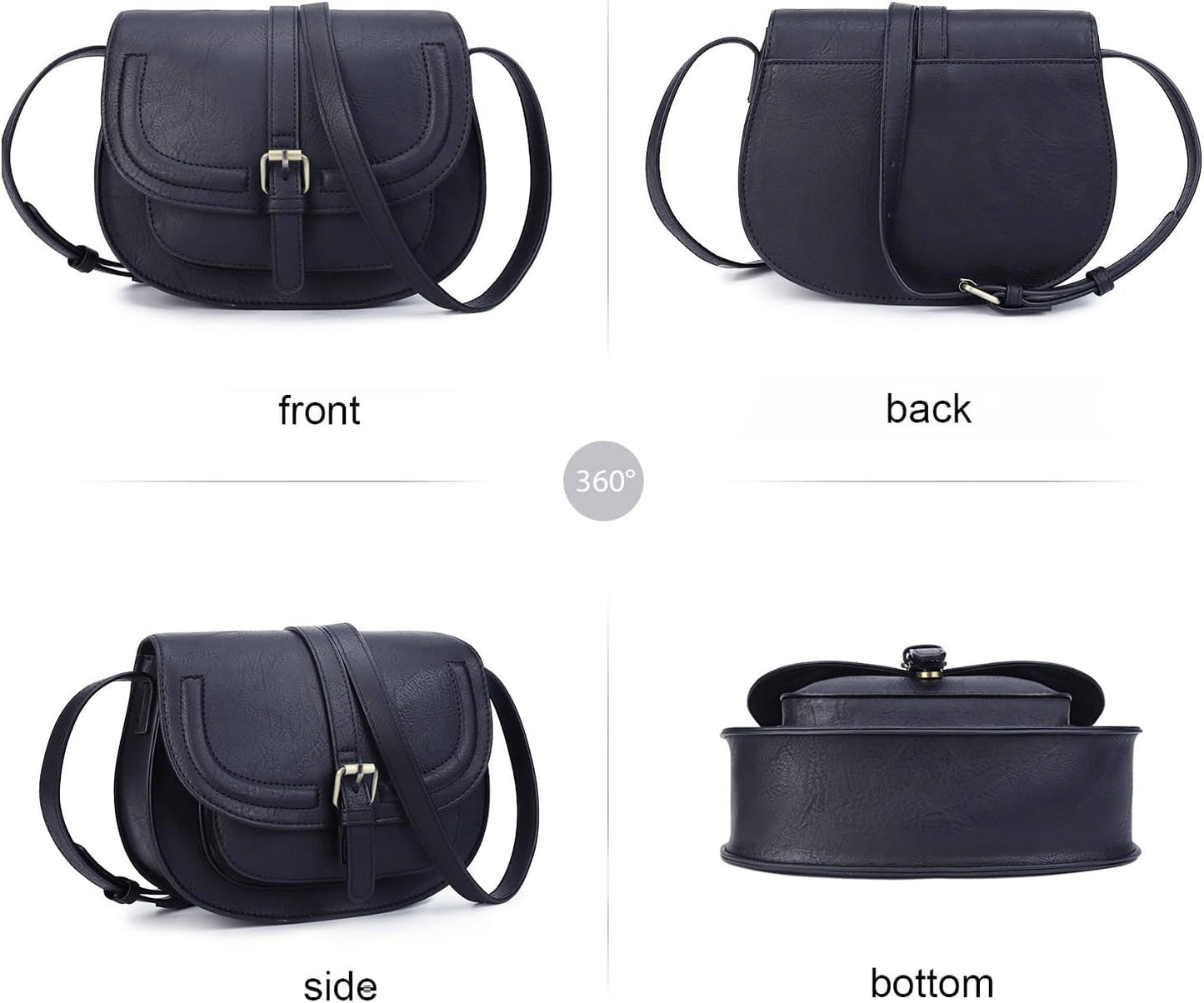 Crossbody Bags for Women Small Over the Shoulder Saddle Purses and Boho Cross body Handbags,Vegan Leather