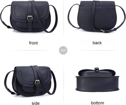 Crossbody Bags for Women Small Over the Shoulder Saddle Purses and Boho Cross body Handbags,Vegan Leather