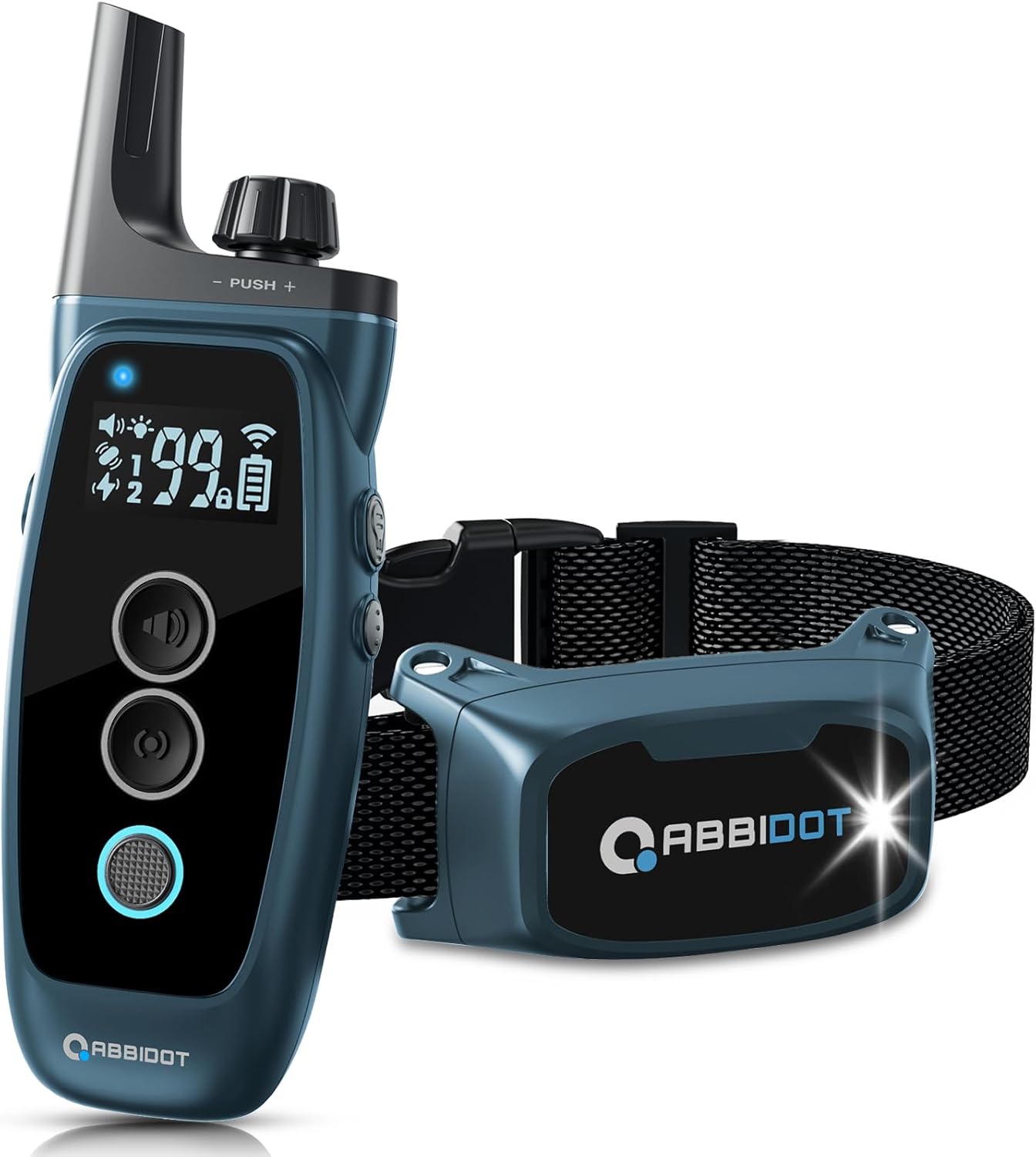 ABBIDOT Shock Collar, 3300Ft Dog Training Collar, 5 Training Modes Dog Shock Collar with Remote, Waterproof Rechargeble Security Lock E Collar for Small Medium Large Dogs