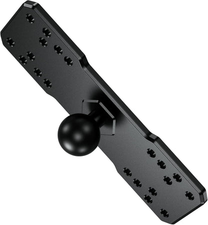 BRCOVAN Aluminum Alloy Marine Electronic Plate with 1'' TPU Ball for RAM Mounts B Size Double Socket Arm for Garmin/Humminbird/Lowrance GPS Chartplotters, Fish Finders and Marine Electronic Mount