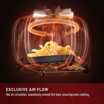 T-fal Infrared 2.0 Air Fryer, 8-in-1, Extra Large 7L / 7.3Qt., Infra-Heat Technology, Dual heating design, No pre-heating, Faster, Juicier and Crispier, Black
