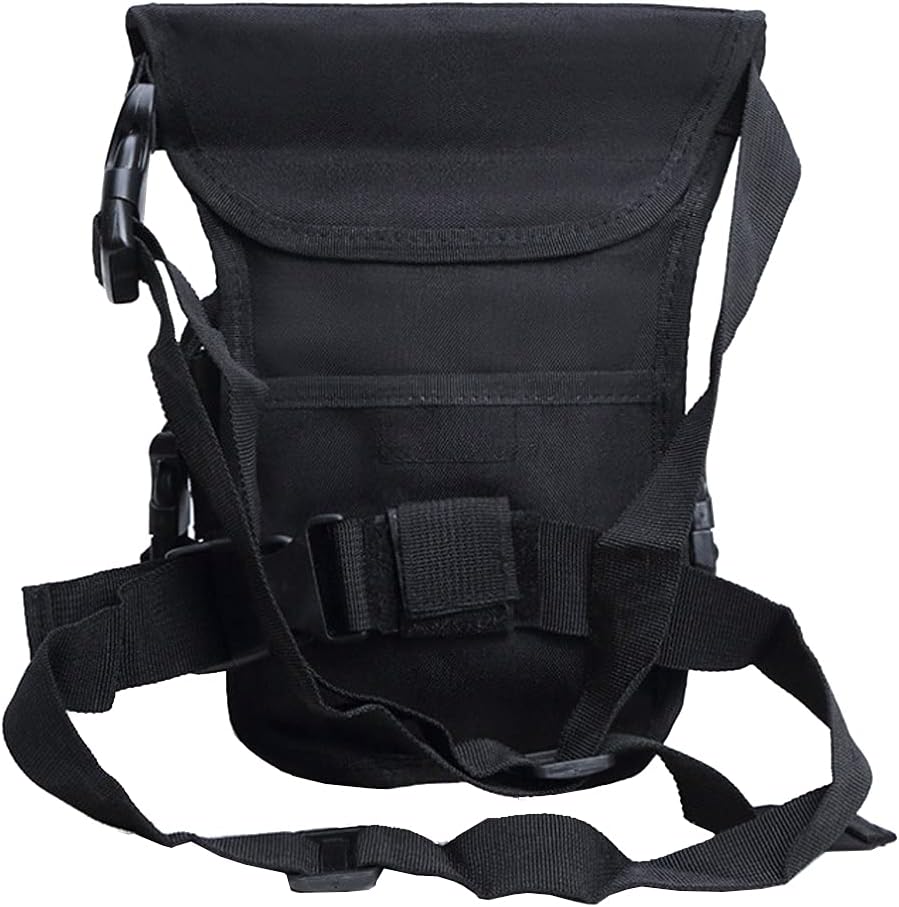 Motorcycle Drop Leg Bag Nylon Waist Pack for Men Women Travel Hiking Tactical Cycling Bike Ride Riding Crossbody Shoulder Fanny Pouch