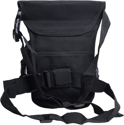 Motorcycle Drop Leg Bag Nylon Waist Pack for Men Women Travel Hiking Tactical Cycling Bike Ride Riding Crossbody Shoulder Fanny Pouch