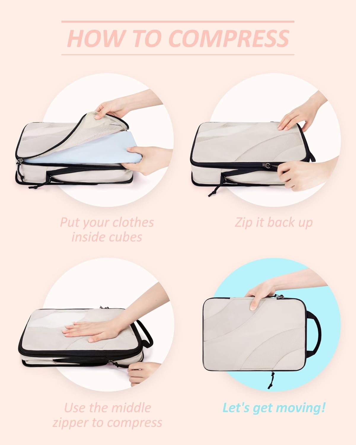Purilite Select Compression Packing Cubes