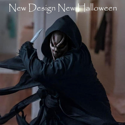 New Scream Scary Latex Mask with scarf Ghost Face Evil Design Full Head Halloween horror Costume Mask