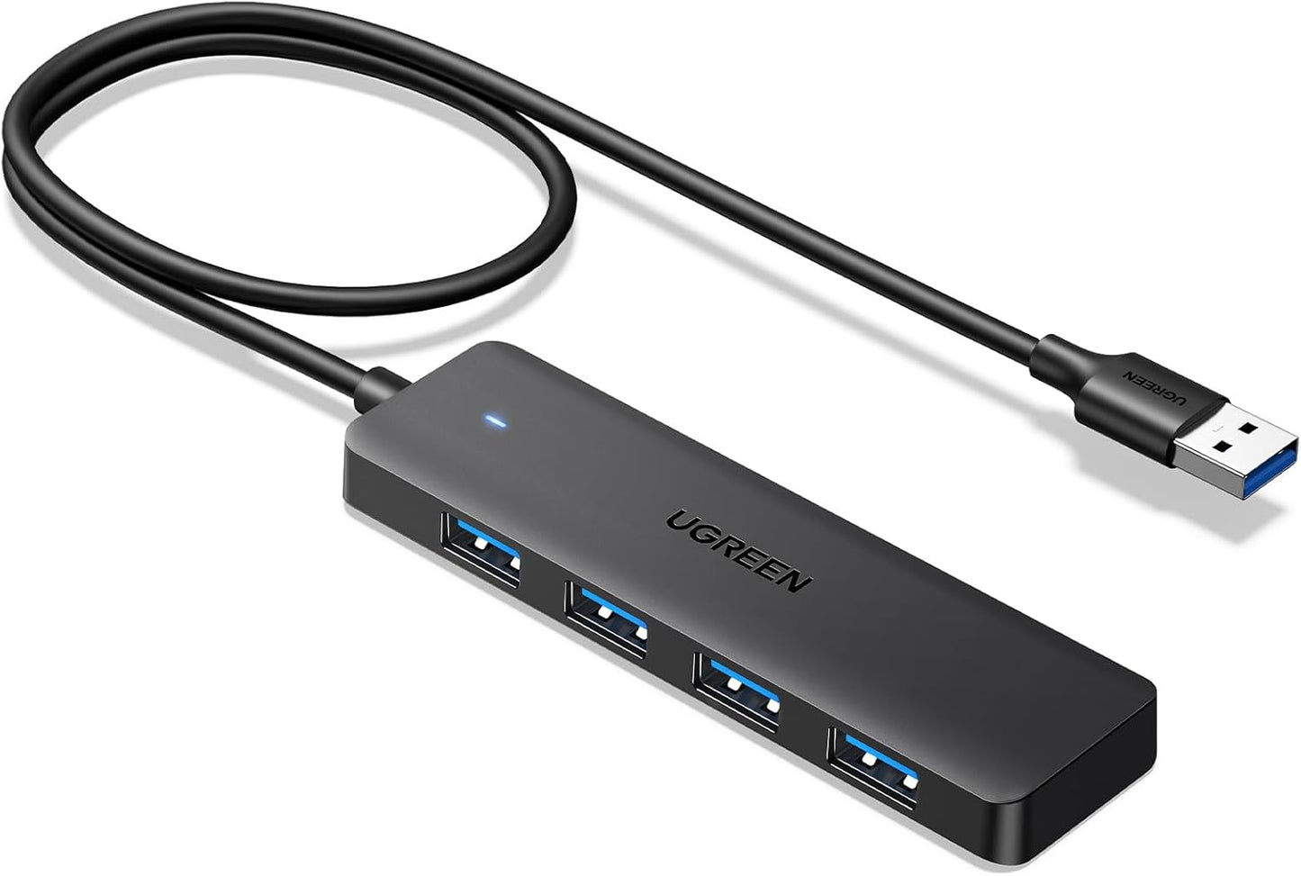 UGREEN USB Hub 3.0, 4 Ports USB A Splitter Ultra Slim Expander for Mouse, Keyboard, Flash Drive, U Disk, Printer Compatible with Laptop, Desktop PC, Xbox, PS5, Mouse, Keyboard and More, 0.5ft