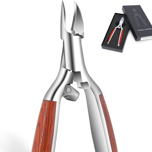 Podiatrist Toenail Clippers for Thick Nails, Moosec Pedicure Clippers Toenail Cutters, Professional Thick & Ingrown Toe Nail Clippers for Men, Women, Seniors