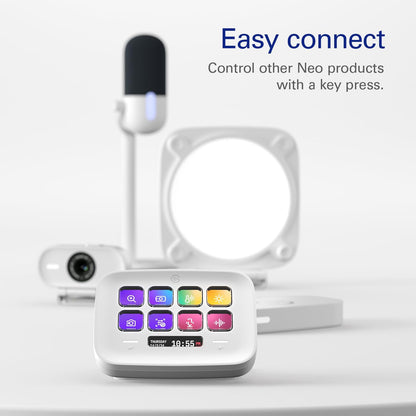 Elgato Stream Deck Neo – 8 Customizable Keys, 2 Touch Points, Speed Through Tasks & Workflows - Control Word, Excel, PowerPoint, Teams, Zoom, Spotify and more, Drag-’n-Drop Setup - Works with Mac & PC