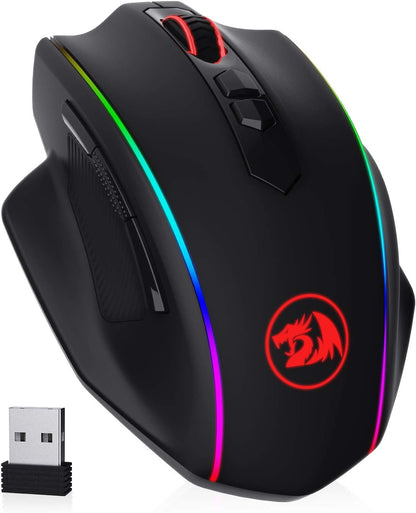 Redragon M686 Wireless Gaming Mouse, 16000 DPI Wired/Wireless Mouse with Professional Sensor, 45-Hour Durable Power Capacity, Customizable Macro and RGB Backlight for PC/Mac/Laptop