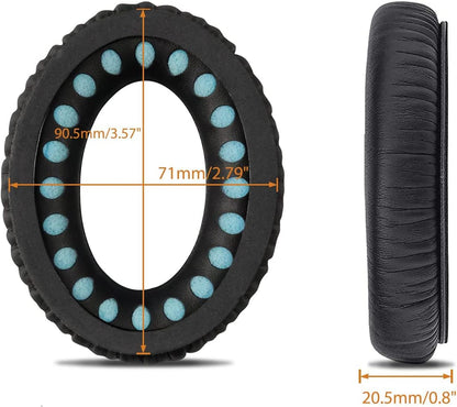 SoloWIT Earpads Cushions for Bose Headphones, Replacement Ear Pads for Bose QuietComfort 15 QC15 QC25 QC2 QC35/Ae2 Ae2i Ae2w/SoundTrue & SoundLink Around-Ear Series - QC25 PL Black&Blue
