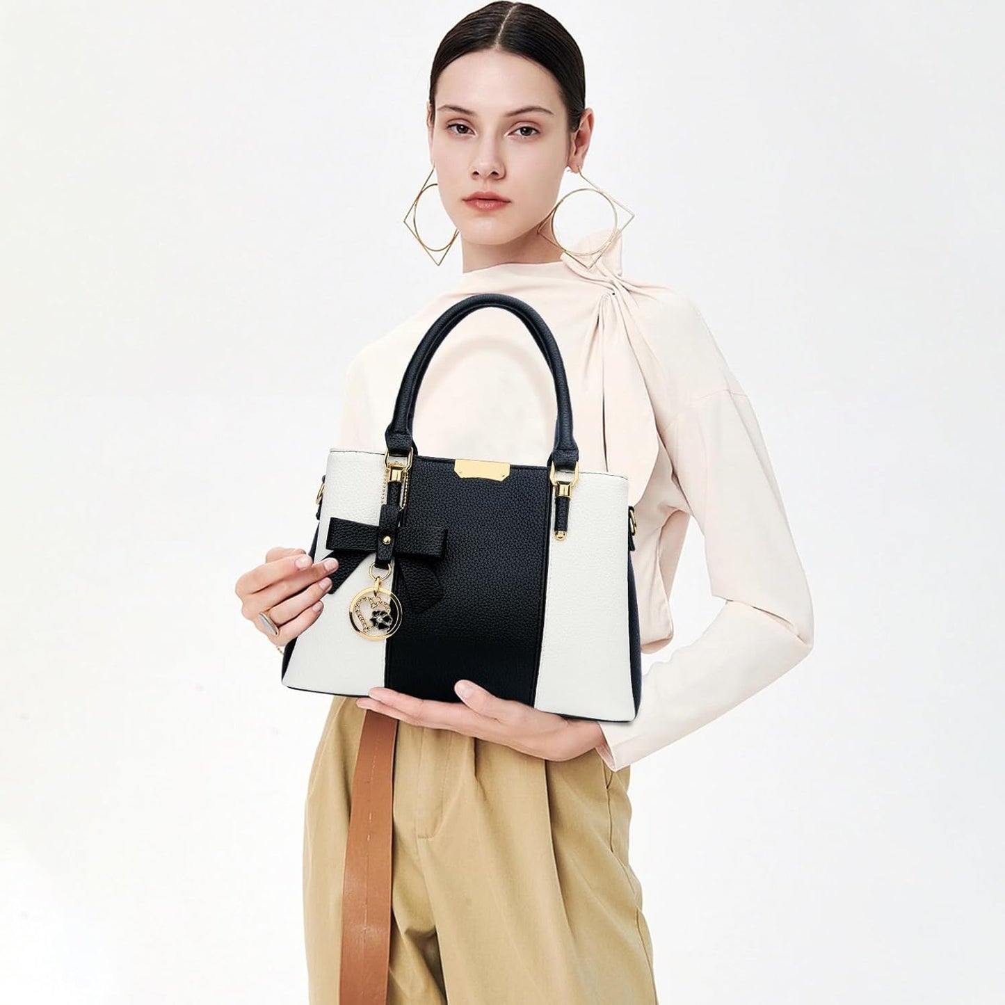 KKXIU Trendy Tote Bag for Women Lightweight Oxford Big Capacity Shoulder Purses and Handbags