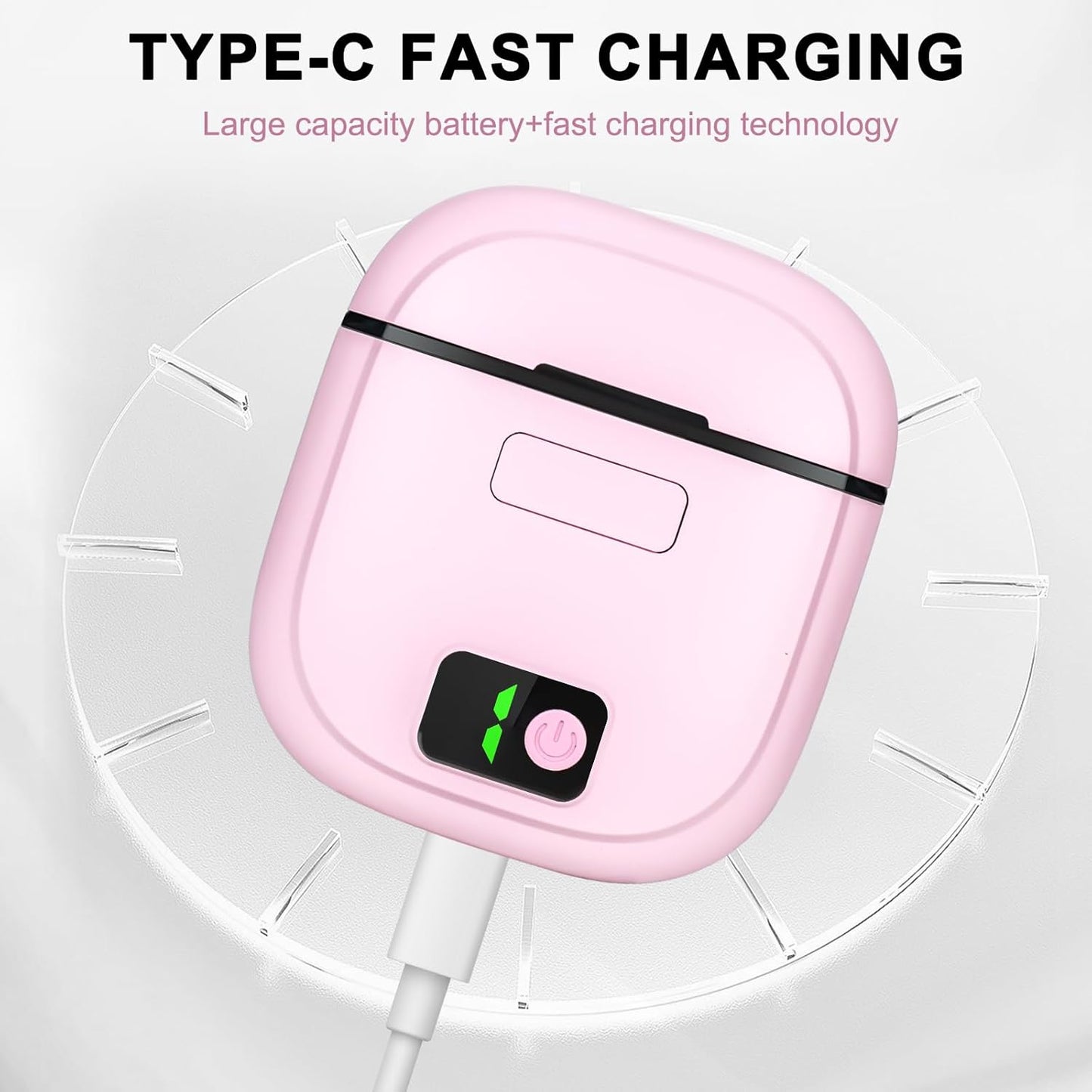 Electric Nail Clippers, 3-Speed Adjustable Automatic Nail Clippers, Nail Clippers with Led Indicator Lights,USB Rechargeable, Adult, Child, and Elderly Safe Electric Nail Trimmers (Pink)