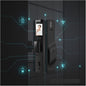 Latest 3D Face Palm Vein Unlock Smart Apartment | Door Lock Aluminum Alloy Security Card Password Data(Black-Communication -01)
