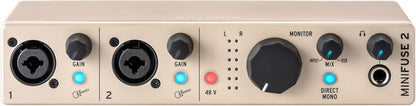 Arturia MINIFUSE2WH Minifuse2 Compact USB Interface White | White, 2 inputs, USB-C audio interface, 24-bit/192kHz, Preamps, Software bundle