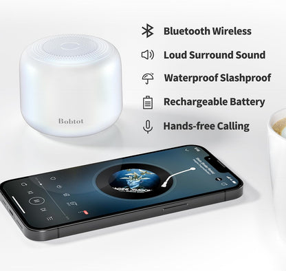 Bobtot Portable Bluetooth Speakers with Strap Easy to Carry, Wireless IPX5 Waterproof Mini Speaker with Loud Stereo Sound, 20 Hours Playtime, Rechargeable Battery, Built-in Microphone (Green)