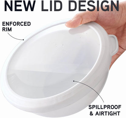 COOK WITH COLOR Mixing Bowls with TPR Lids - 12 Piece Plastic Nesting Bowls Set Includes 6 Prep Bowls and 6 Lids, Microwave Safe Mixing Bowl Set (Mint)