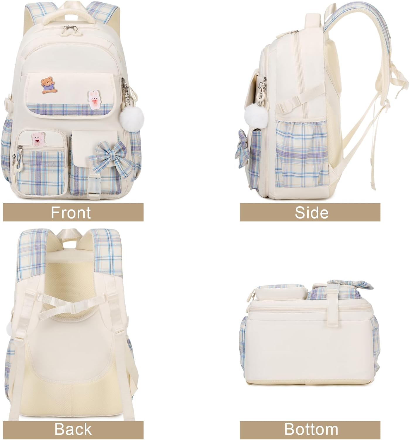 ACESAK Girls Backpack - 3PCS Backpack for Girls Cute School Backpacks for Girls Kindergarten