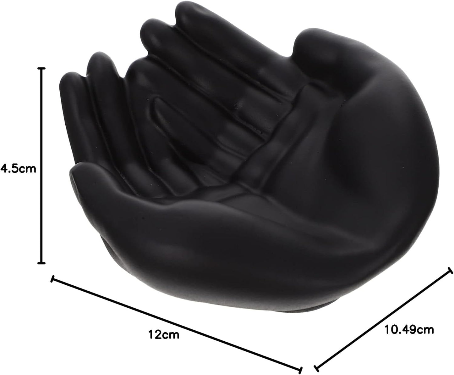 Black Palm Jewelry Organizer Tray | Resin Jewelry Storage Plate | Rings Necklace Bracelet Holder | Desktop Decor | Home Office Organizer - PuriLite