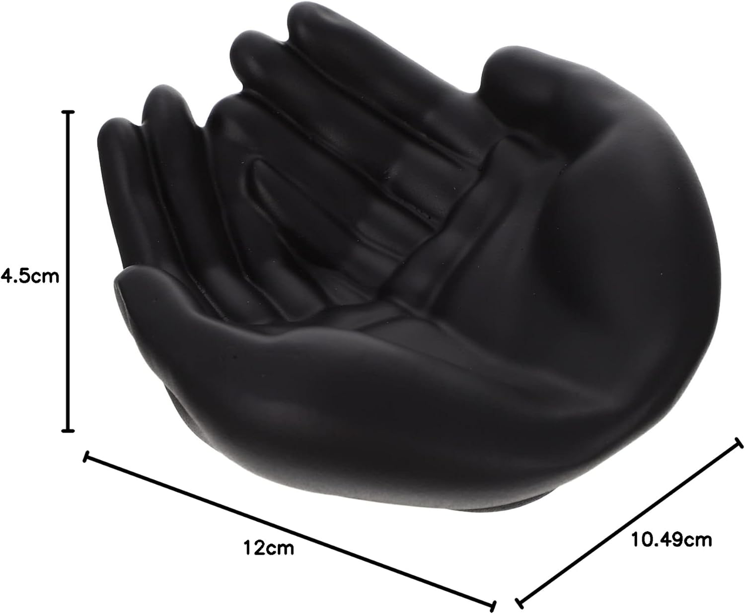 Black Palm Jewelry Organizer Tray | Resin Jewelry Storage Plate | Rings Necklace Bracelet Holder | Desktop Decor | Home Office Organizer - PuriLite