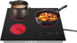 3 Burner Electric Cooktop 110v, 23 Inch Portable Stove Cooktop with LED Display, Child Safety Lock and Timer, 2600W 9 Power Level Electric Ceramic Built-in Stovetop, Hard Wire (No Plug)