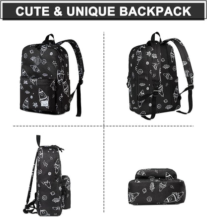 School Backpack for Kids, VASCHY Lightweight Water Resistant Casual Schoolbag Daypack for Men Women Teen Boys Girl Bookbag