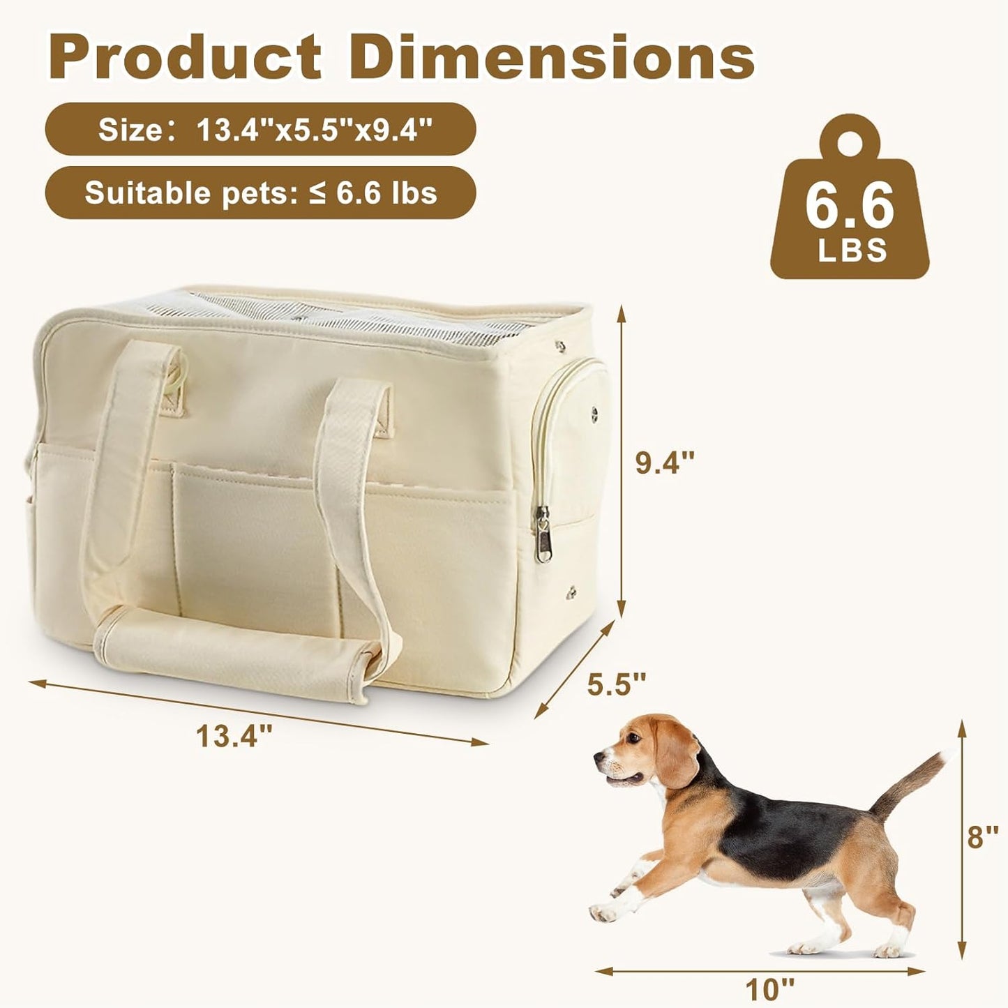 Pet Carrier Backpack, Breathable Cat Carrier Bag, Portable Travel Pet Carrier with Large Pockets, Pet Backpack Bag for Hiking Travel Camping, for Small Dog Cat