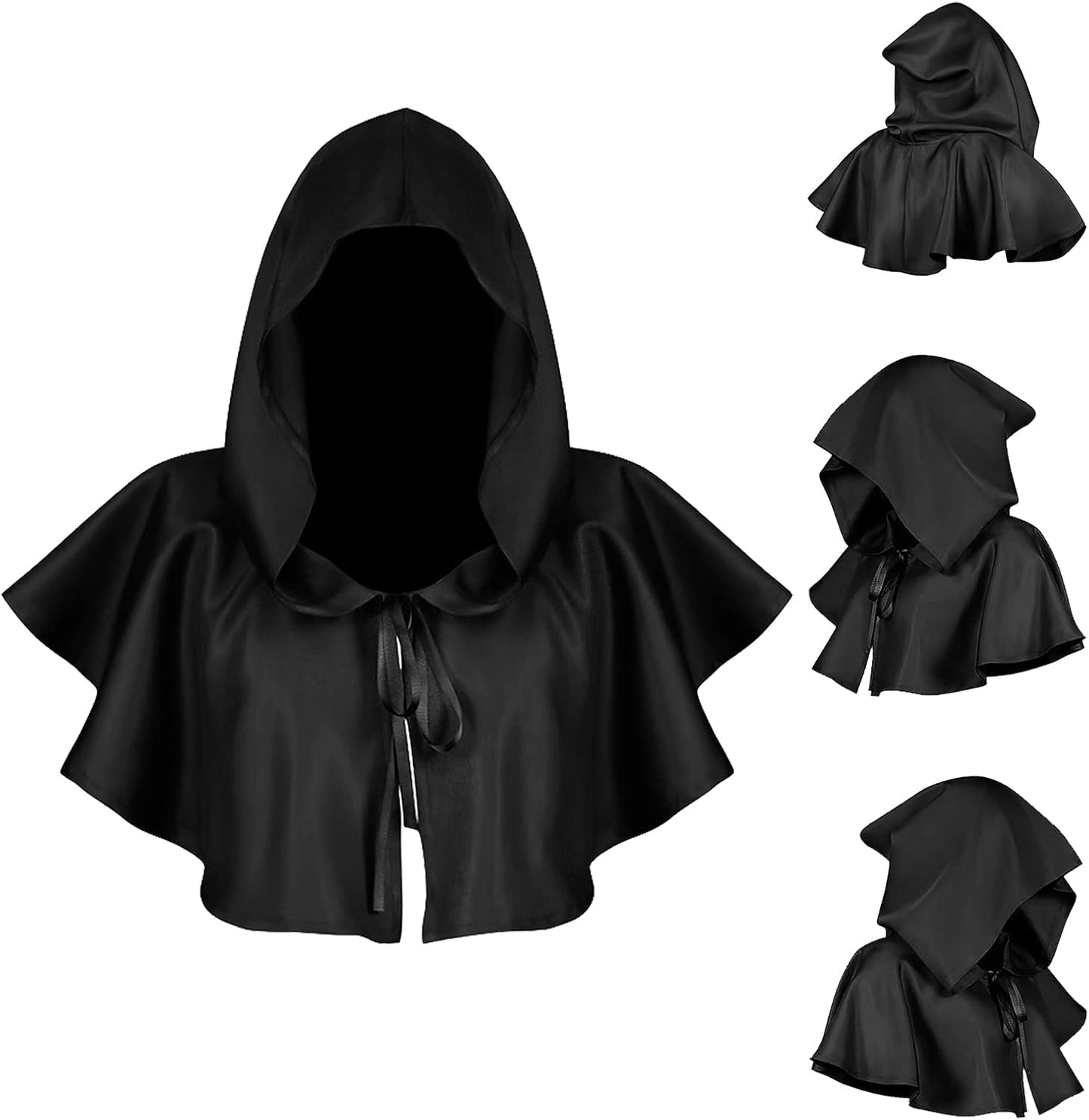 Halloween Plague Doctor Mask Plague Doctor Costume Obito Mask Steampunk Halloween Mask Horror Scary Halloween Mask Costume Props for Party Prom Halloween Gifts Set（3-pc Set） (Black)