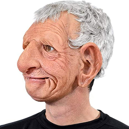Realistic Old Man Mask Latex Mask for Carnival Halloween Cosplay Party Costume Masquerade Props