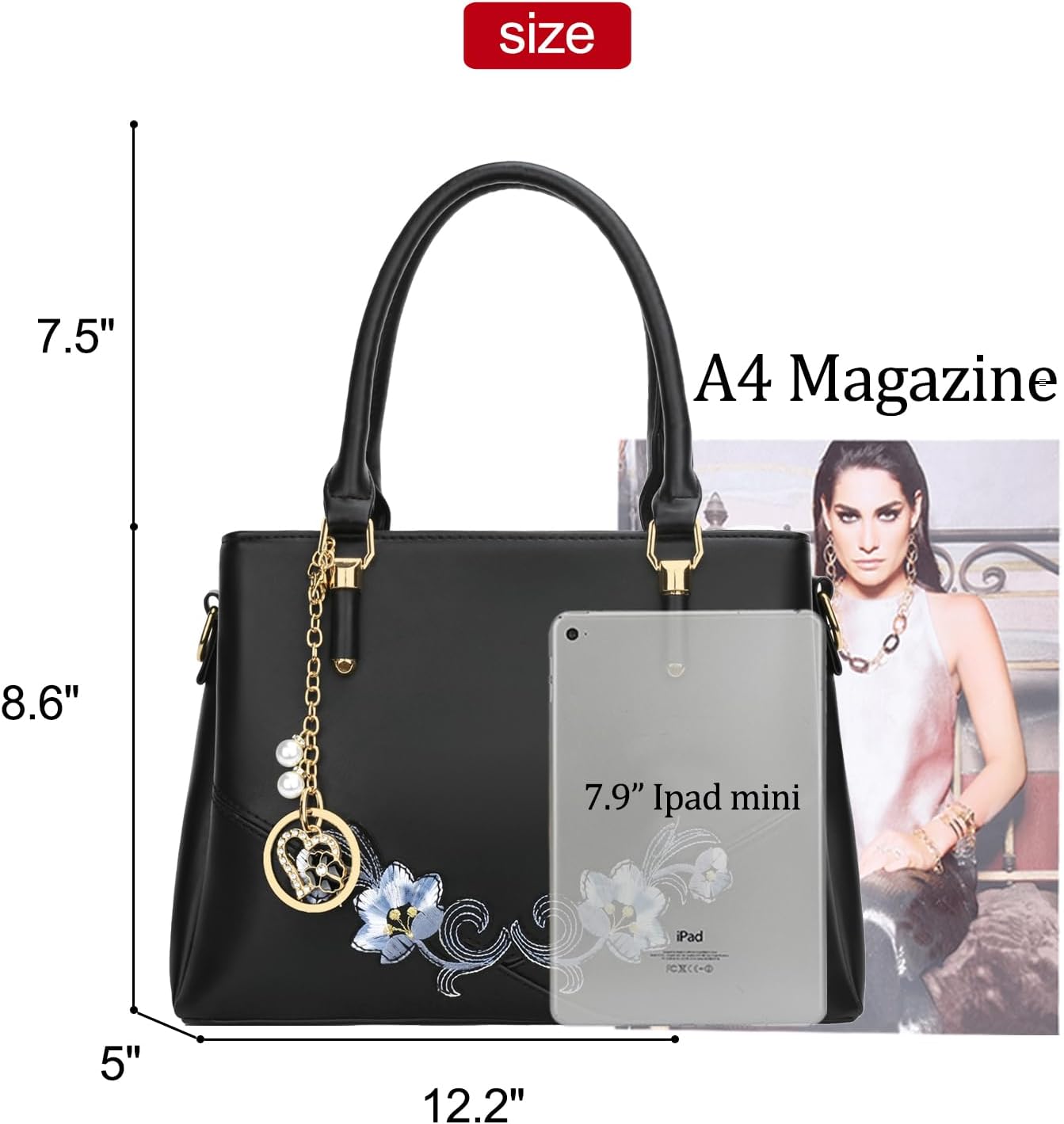 KKXIU Trendy Tote Bag for Women Lightweight Oxford Big Capacity Shoulder Purses and Handbags