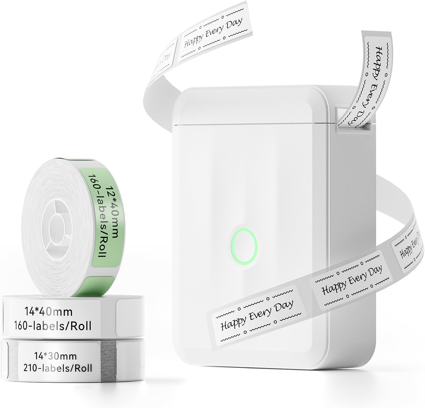 NIIMBOT D110 Mini Label Maker Machine with Tape(Pre-Cut Size 12x40mm), Portable Bluetooth Sticker Printer, Inkless Automatic Feeding One-Touch Custom Printing, Compatible with Phone Only