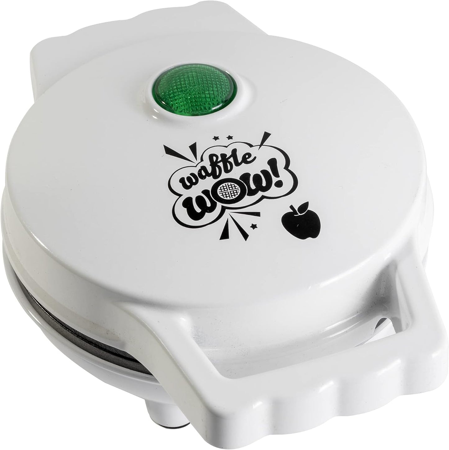 Mini Apple Waffle Maker - Make Breakfast Special for Kids or Adults w Individual 4 Inch Waffler Iron, Electric Non Stick Breakfast Kitchen Appliance, Great for College Dorms