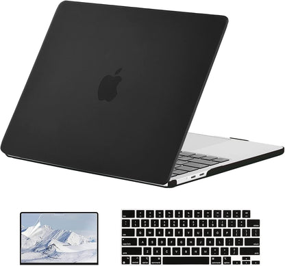 EooCoo Case Compatible with MacBook Air 13 inch M4 M3 M2 2025-2022 A3240 A3113 A2681, 13.6" Hard Case Cover & TPU Keyboard Skin & Screen Protector for Laptop Air 13.6 inch - Crystal Clear