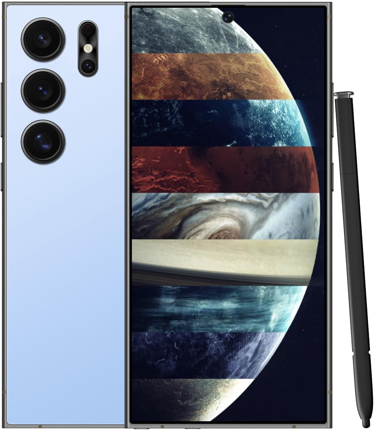 Unlocked Cell Phones Smartphone Unlocked Phones 8+256GB 6.8" HD Screen Dual SIM 108MP+48MP Camera and Built-in Pen (Violet)