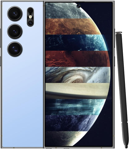 Unlocked Cell Phones Smartphone Unlocked Phones 8+256GB 6.8" HD Screen Dual SIM 108MP+48MP Camera and Built-in Pen (Violet)