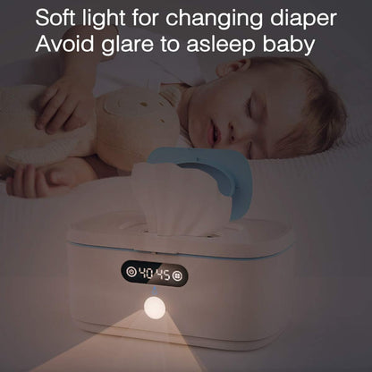 Bellababy Wipe Warmer with Night Light for Diaper Changes, with Car Charger for Portable use, Constant Temp Control Touch Screen, Wipes Dispenser Holder