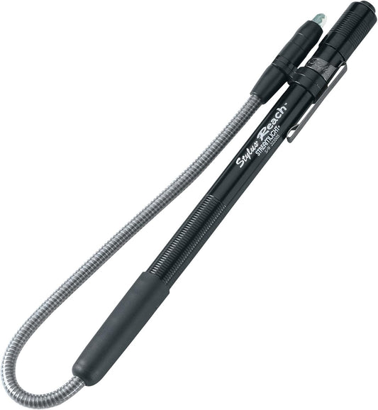 Flexible Extension Pen Light with 7-Inch Bendable Cable, 11 Lumens Slim LED Inspection Flashlight with Pocket Clip for Automotive, Mechanical, and Precision Tasks - PuriLite
