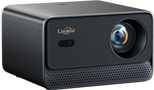 Projector, Mini-Projector: [for-Netflix & AI Auto-Setup-System & Live TV & 1000 ANSI & 800+ Streaming Apps], Lisowod L03Pro Portable-WiFi-Bluetooth-Projecteur, 1080P for Outdoor Use