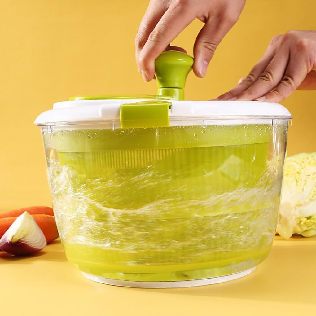 ciopswslk Stainless Steel Bowl Salad Non-Slip Base for Stable Salad Mixing Stainless Steel Salad Spinners Lettuce Spinners, Stainless Steel