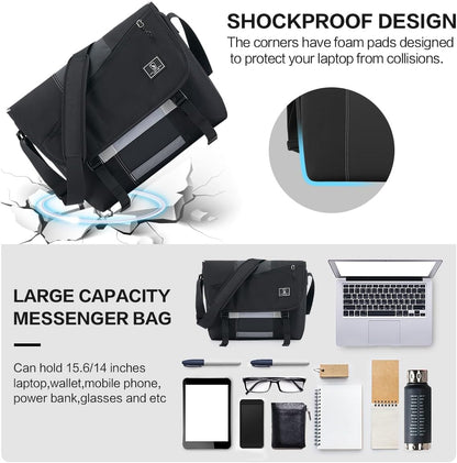 OIWAS Messenger Bag - Messenger Bag Men, Satchel Bags for Women, Lightweight Computer Bag, School Book Bag - PuriLite