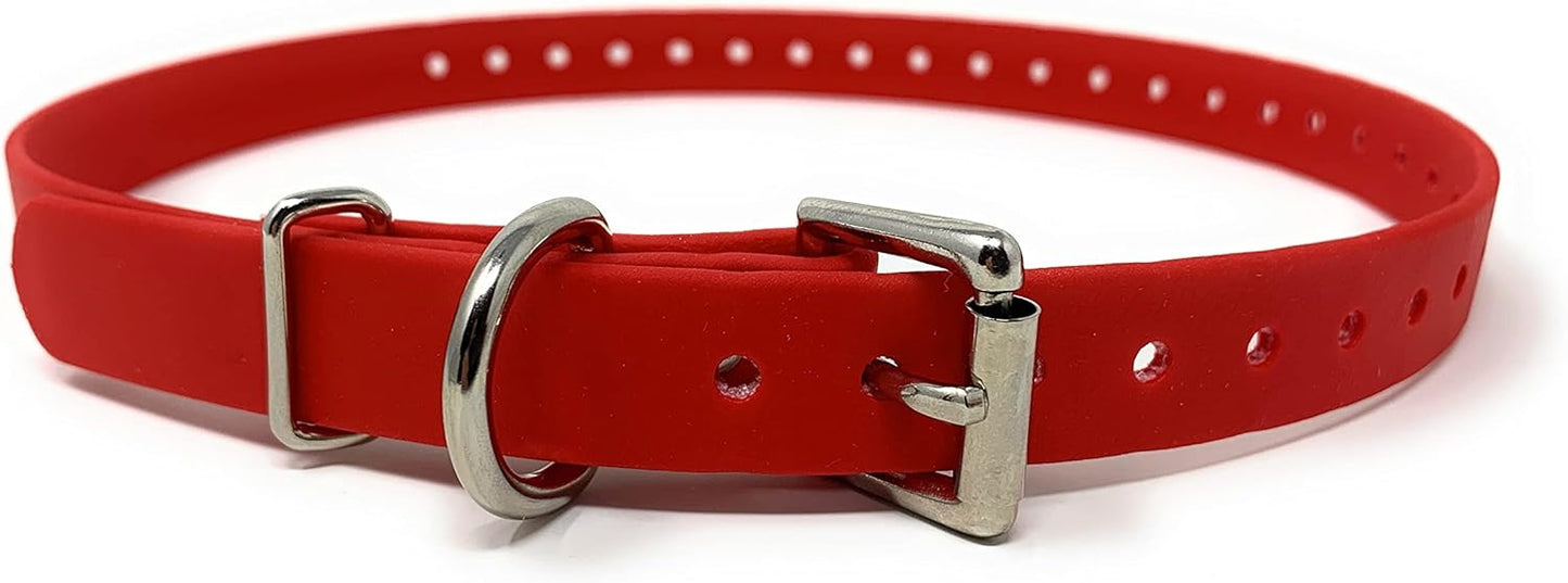 Sparky PetCo Compatible 3/4" Waterproof Biothane Replacement Roller Buckle Dog Collar E Collar Garmin SportDogs (Blue)