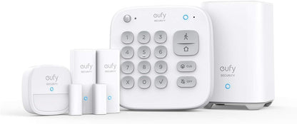 eufy Security 5-Piece Home Alarm Kit, Home Security System, Keypad, Motion Sensor, 2 Entry Sensors, Home Alarm System, Control from The App, Links with eufyCam