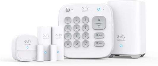 eufy Security 5-Piece Home Alarm Kit, Home Security System, Keypad, Motion Sensor, 2 Entry Sensors, Home Alarm System, Control from The App, Links with eufyCam